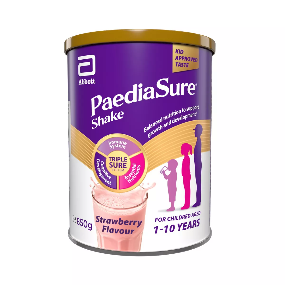 PaediaSure Shake Nutritional Supplement Drink Strawberry 850g