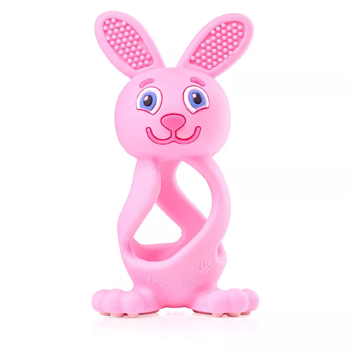Bobbie Bunny Baby Teether Toy Rose Pink | Twist & Bounce Teething Toy