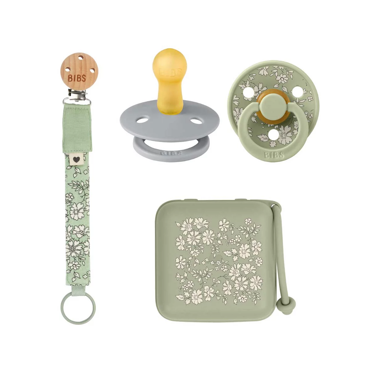 BIBS x Liberty Essentials Gift Set - Capel Sage Size 2
