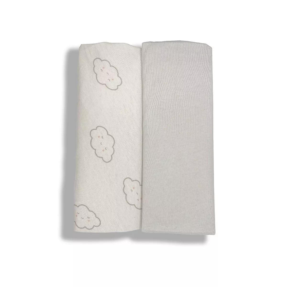 Maybe Baby Grey And Cloud Fitted Moses Sheets 2s