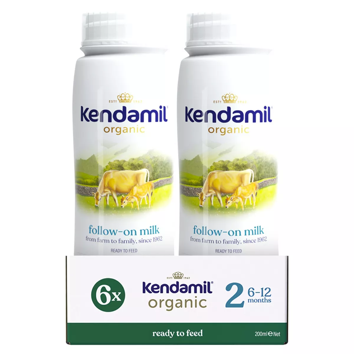 Kendamil Organic Ready To Feed Follow On Stage 2 200ml 6s