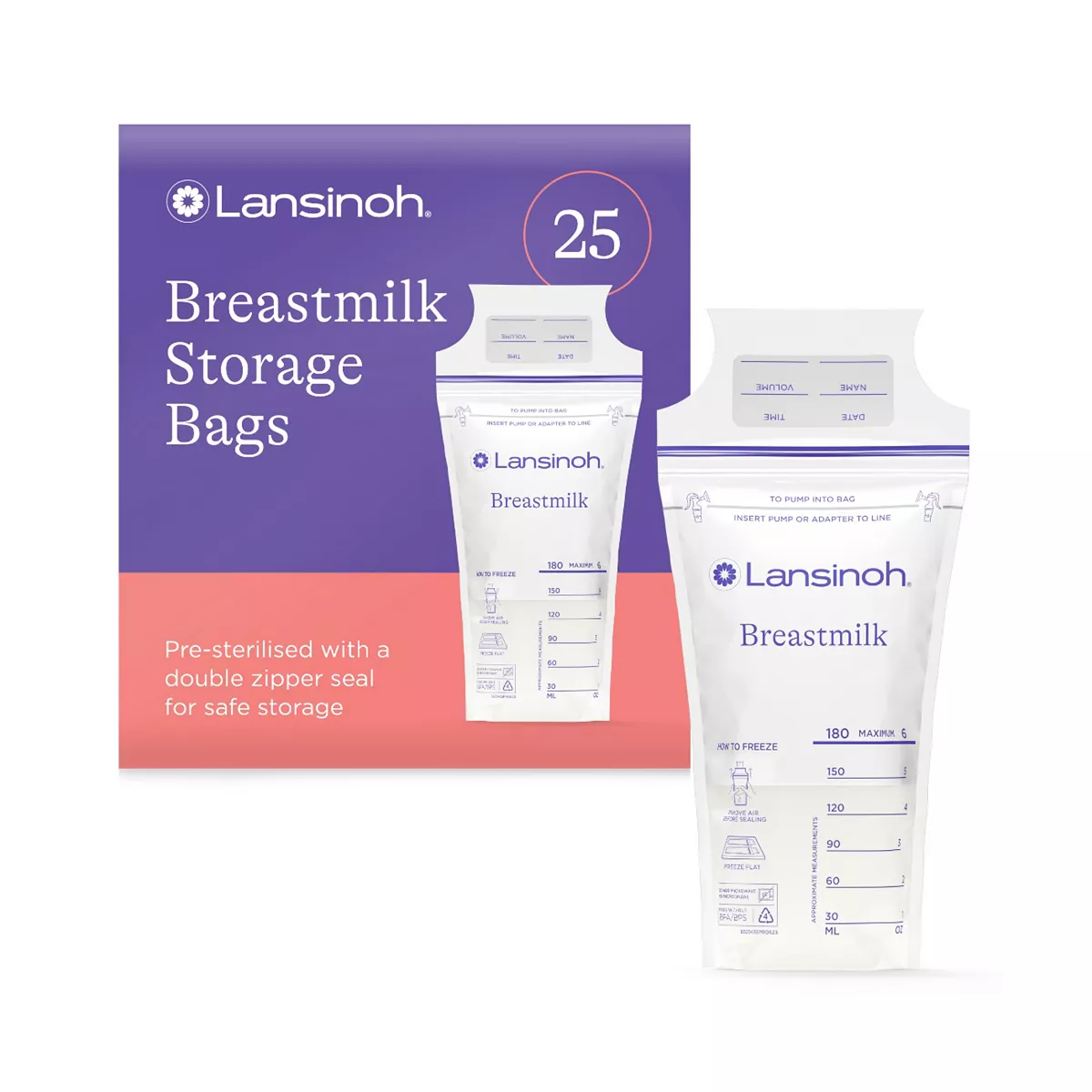 Lansinoh Breastmilk Storage Bags 25