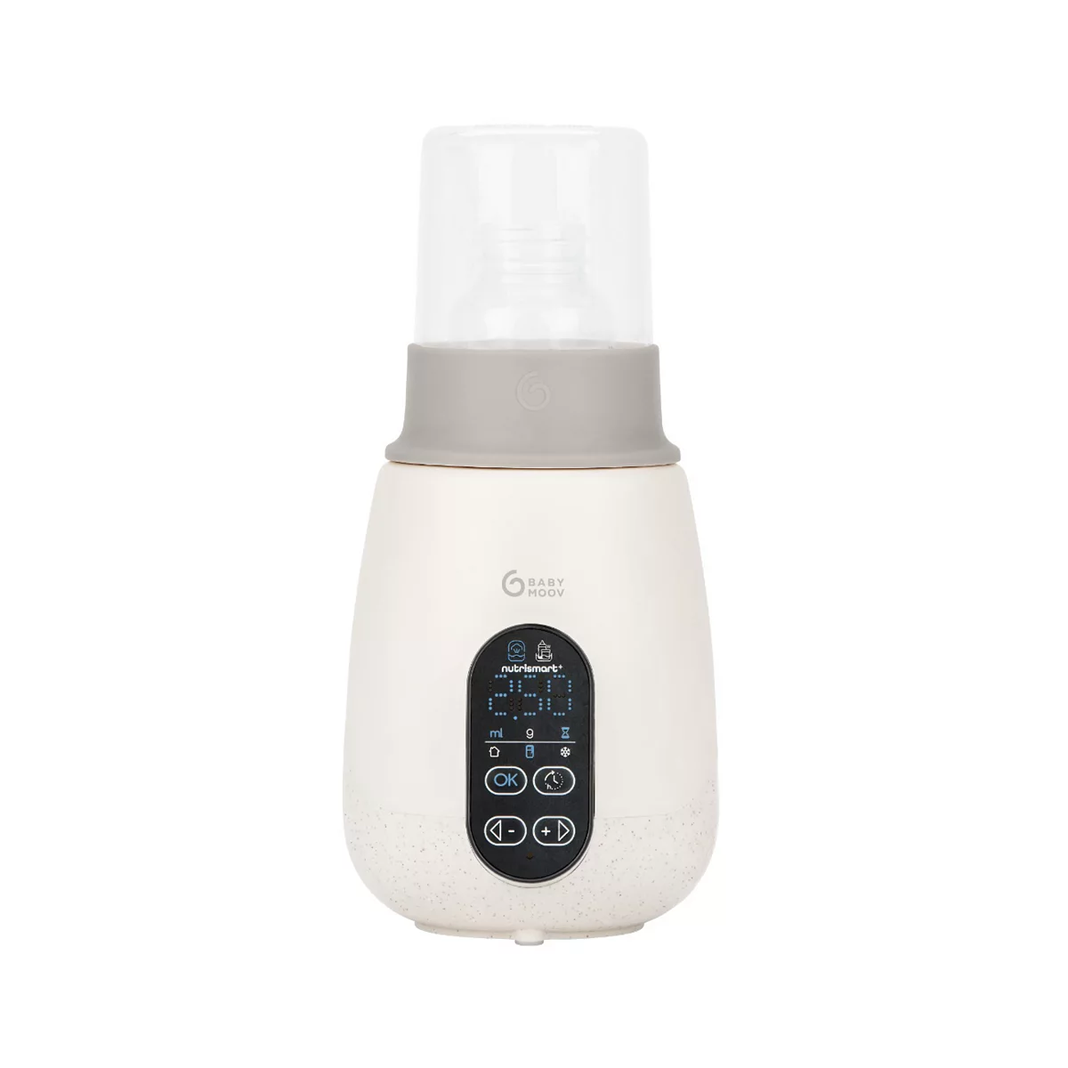 Babymoov NutriSmart+ 4 in 1 Bottle Warmer & Steriliser with 12v travel adaptor Mineral Beige