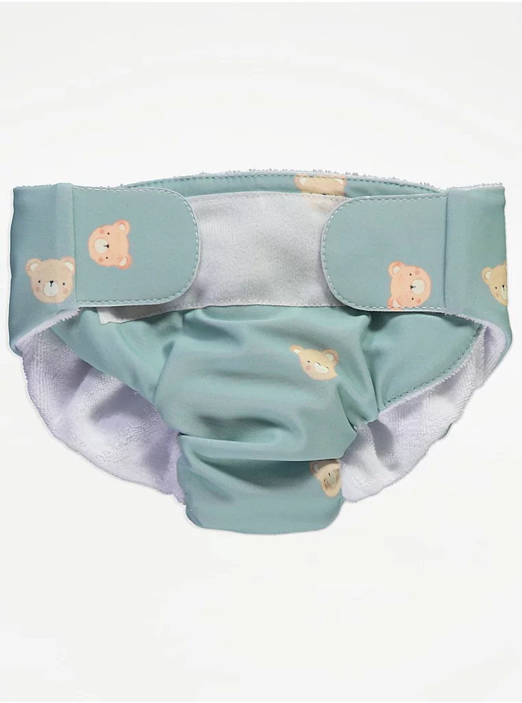 Sage Green Teddy Bear Swim Nappy