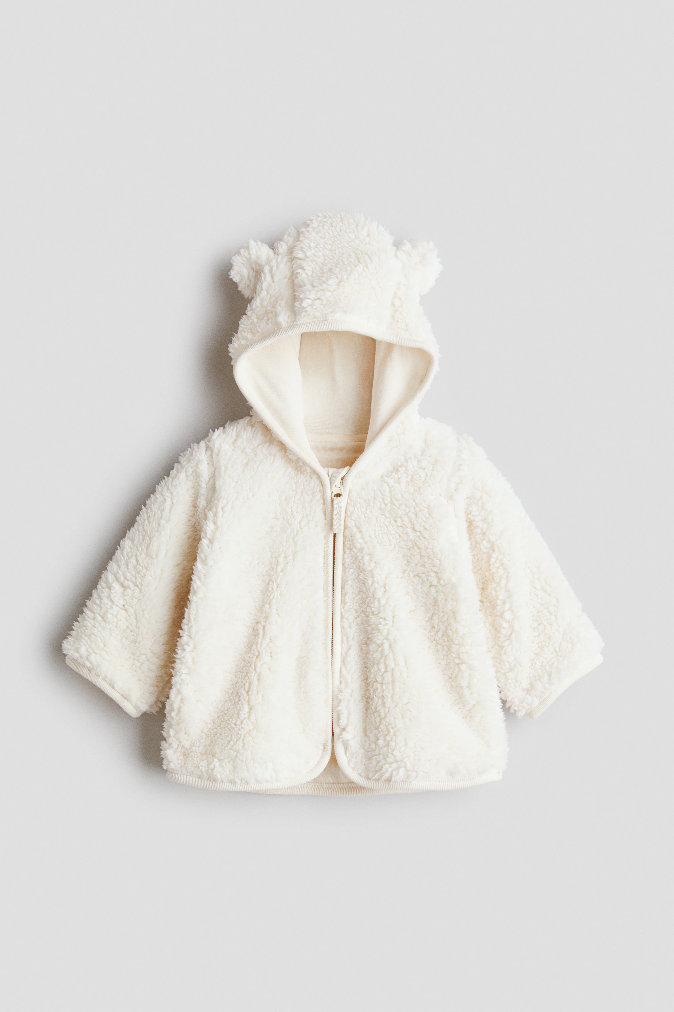 Pile jacket — Natural white