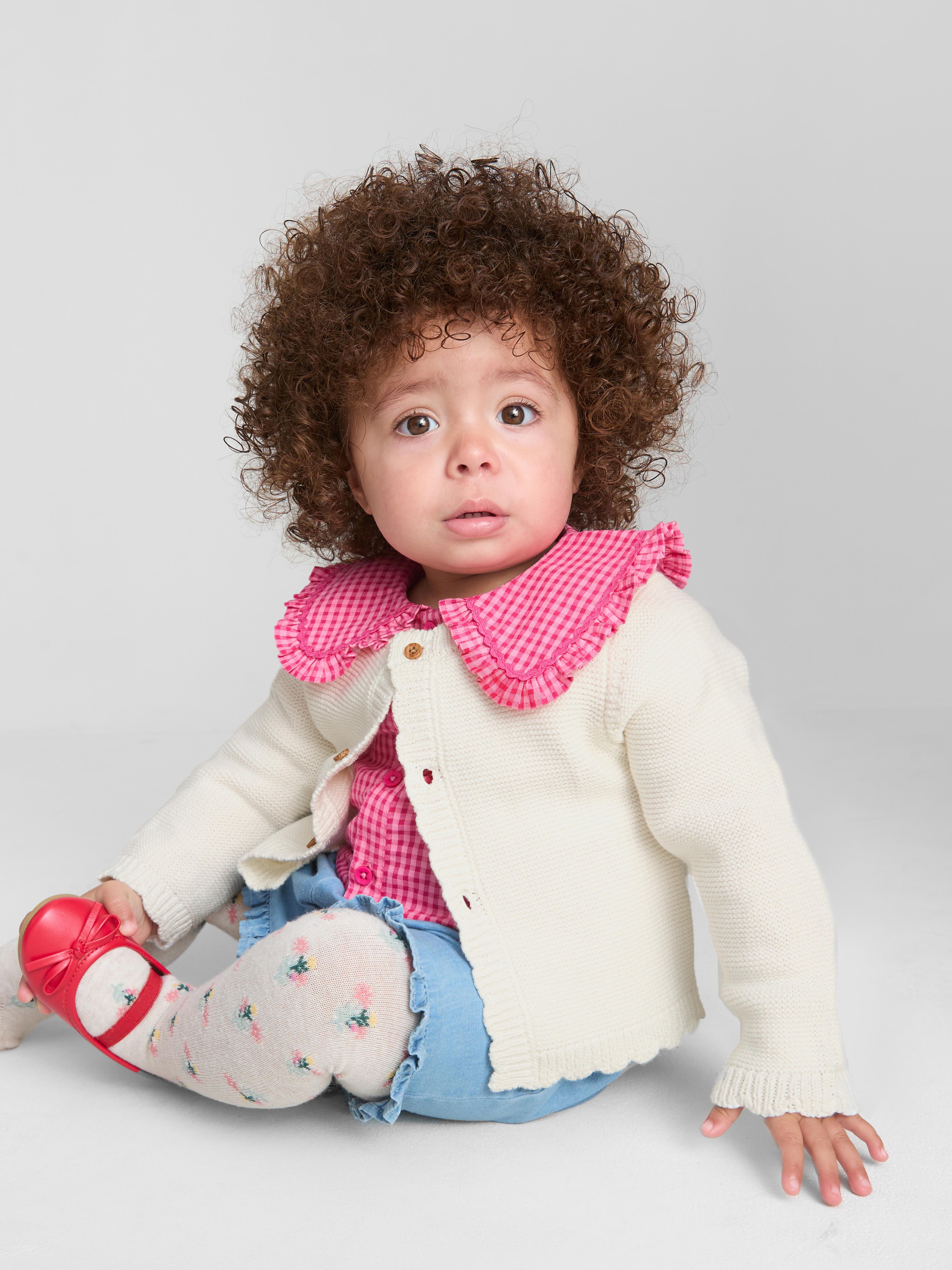 0-18mths | Scallop Trim Newborn Cardigan