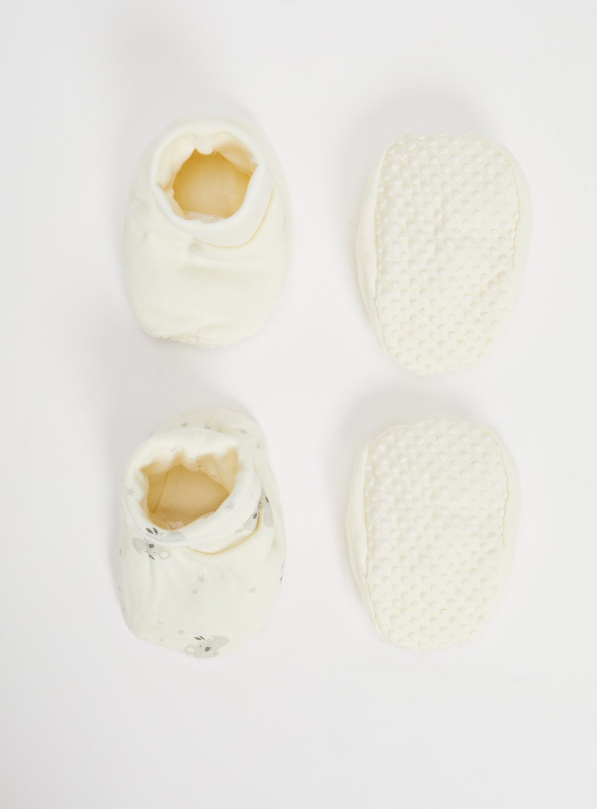 Koala & Plain Booties 2 Pack — White